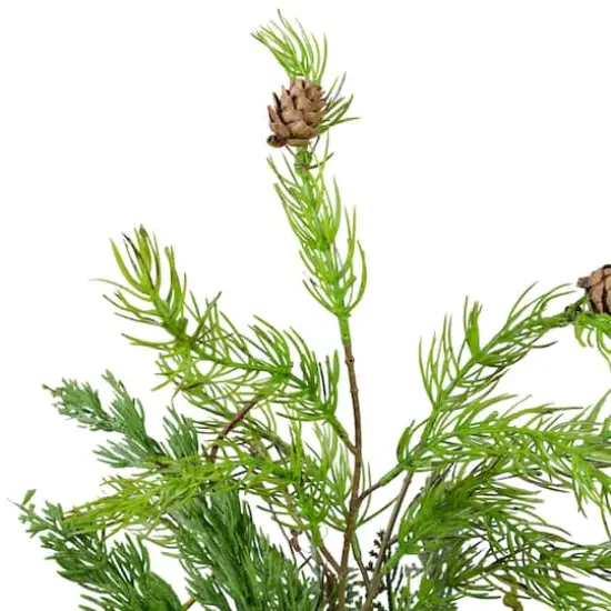 2ft. Unlit Real Touch&trade;️ Mixed Pine & Cedar Artificial Christmas Tree in Gray Pot {4}