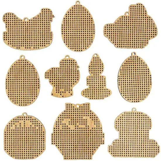 Wonderland Crafts 20 Piece Easter Wooden Embroidery Blanks {3}