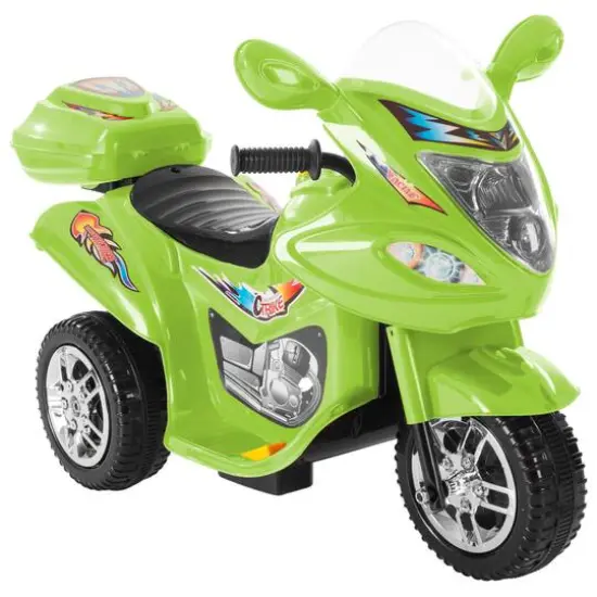 Toy Time Ride-On 3 Wheel Motorcycle Green {1}