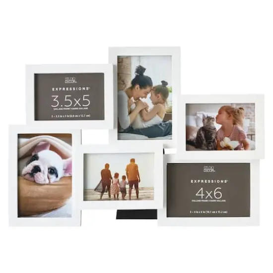 Expressions&trade; 6 Opening White Collage Frame by Studio D&eacute;cor&reg; {1}