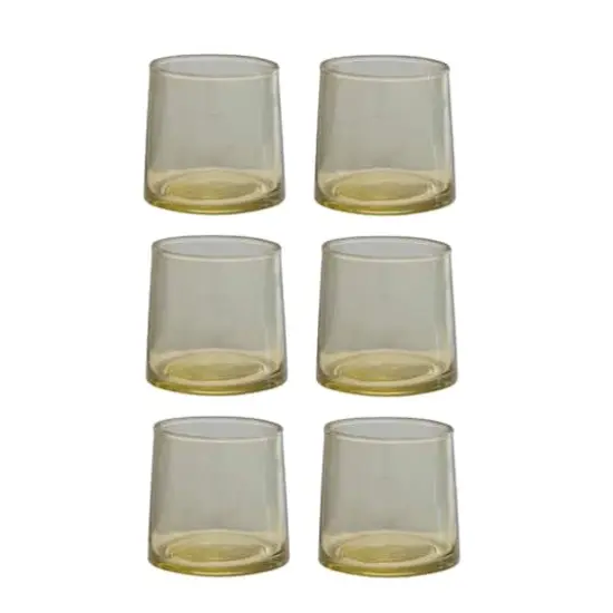 Hello Honey&reg; 6oz. Chartreuse Modern Drinking Glass Set {1}