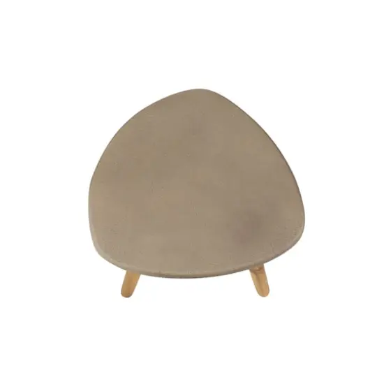 16" Gray Wood Modern Outdoor Accent Table {6}