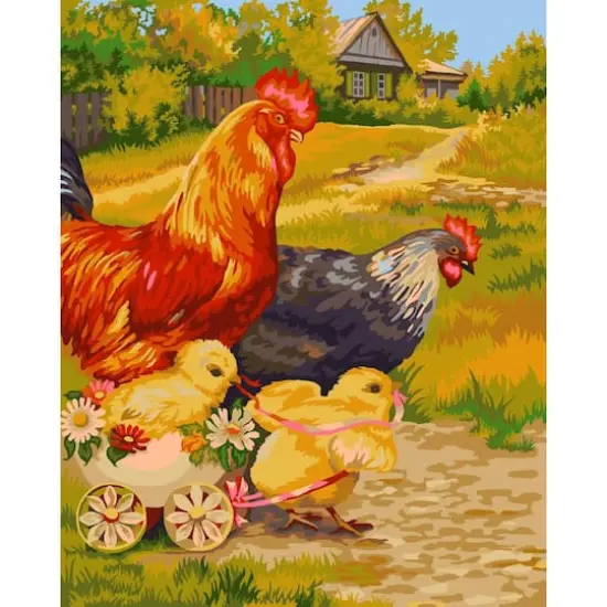 Crafting Spark Roosters Painting by Numbers Kit {1}