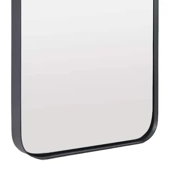 Black Iron Contemporary Wall Mirror, 48" x 12" x 2" {4}