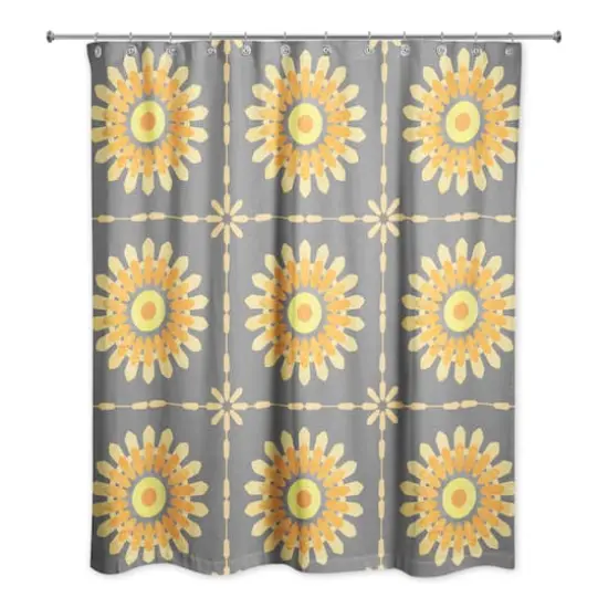 Mandalas Shower Curtain Gray {1}