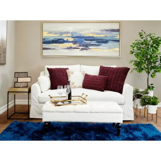 CosmoLiving by Cosmopolitan 22" Gold Metal Glam Tray {9}