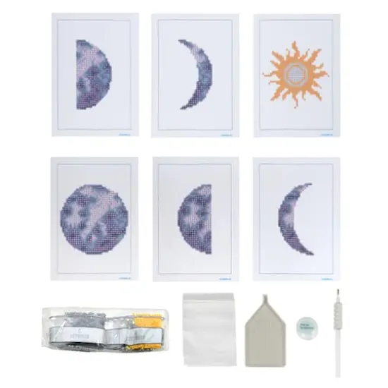 Moon Phases & Sun Diamond Art Kit by Make Market&reg; {3}