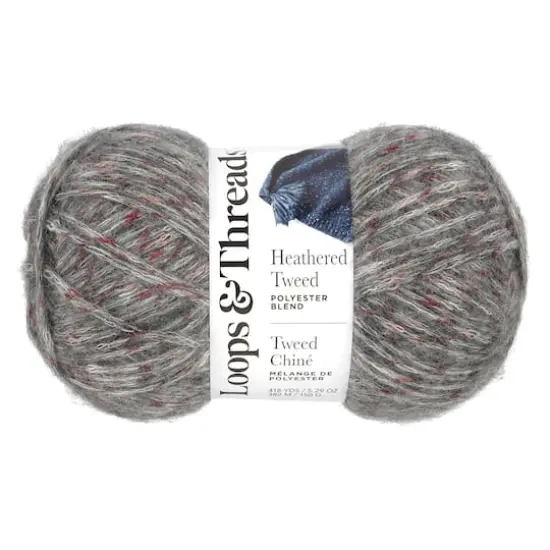 Heathered Tweed&trade; Yarn by Loops & Threads&reg; Gray Blush {1}