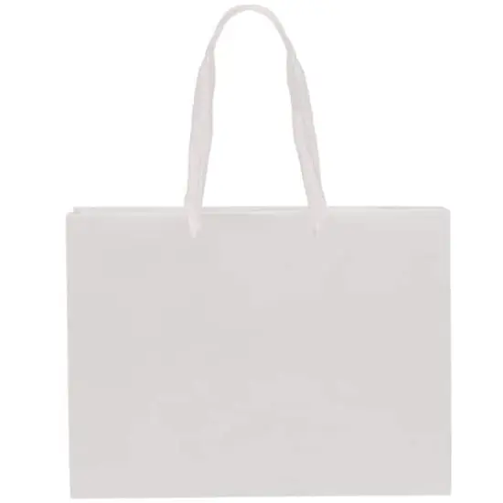 JAM Paper Extra Large Recycled Horizontal Gift Bags, 3ct. Matte White {4}