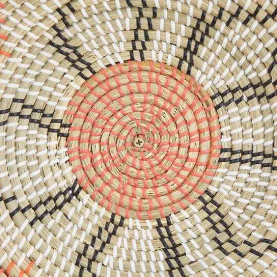 Set of 6 Brown Seagrass Eclectic Wall Decor, 14" x 14" x 3" {9}