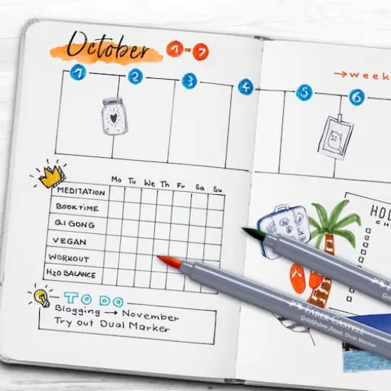 Faber-Castell&reg; Goldfaber Aqua Tuscany Dual-Tip Marker Set {8}