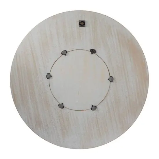 Gray Wood Carved Tribal Wall Mirror 36" x 2" x 36" {5}