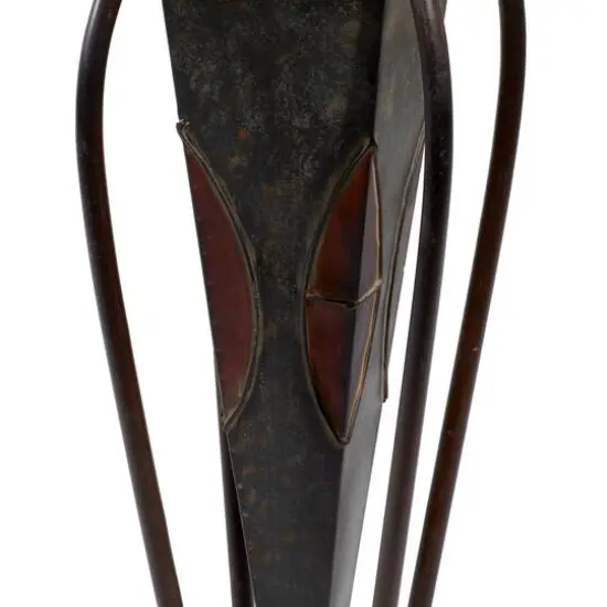 Brown Metal Rustic Planter with Curved Legs Set {5}