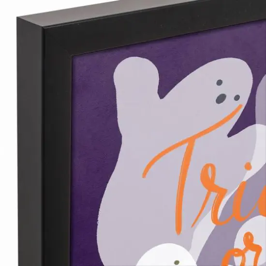 Trick or Treat Ghosts 12.73" x 15.73" Black Framed Canvas {5}