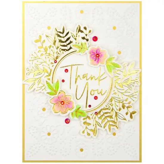 Spellbinders&reg; Stylish Script Thank You & Happy Birthday Glimmer Hot Foil Plate Set {4}