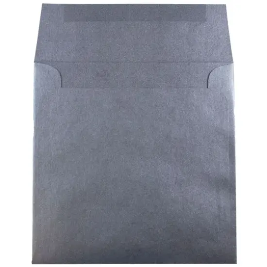 JAM Paper 6.5" x 6.5" Square Metallic Invitation Envelopes, 25ct. Anthracite Stardream {4}