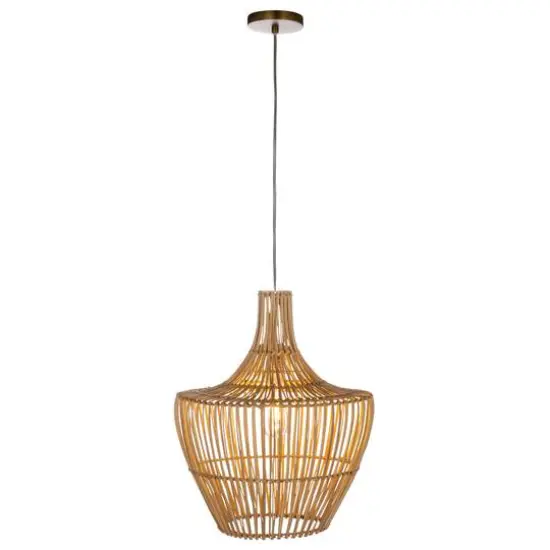 Hello Honey&reg; Round Wicker Pendant Light {1}