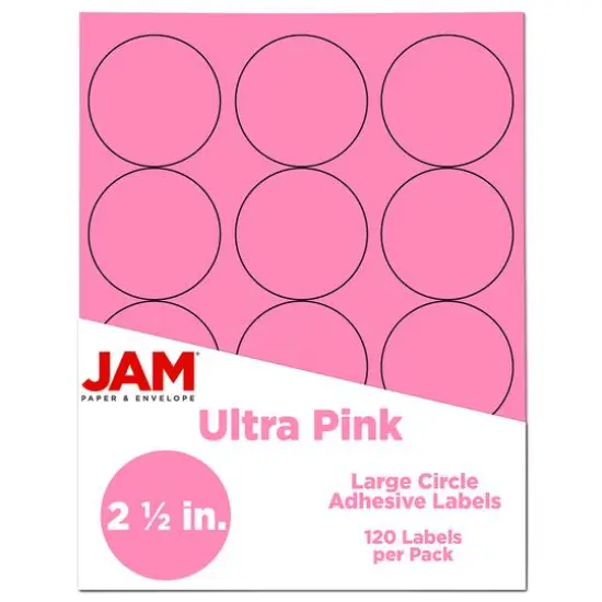 JAM Paper 2.5" Circle Product & Container Labels, 120ct. Blue {2}