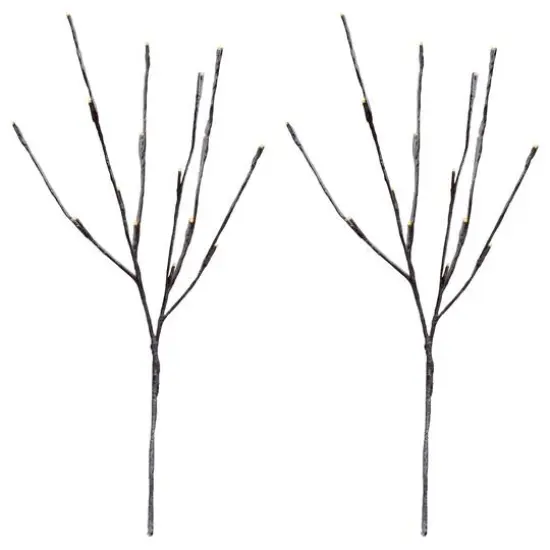 LED Brown & White Snow Branches Set {1}