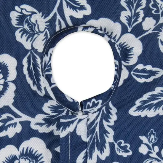 Nautical BlueFloral Print Outdoor Tablecloth with Zipper, 60" Round {3}