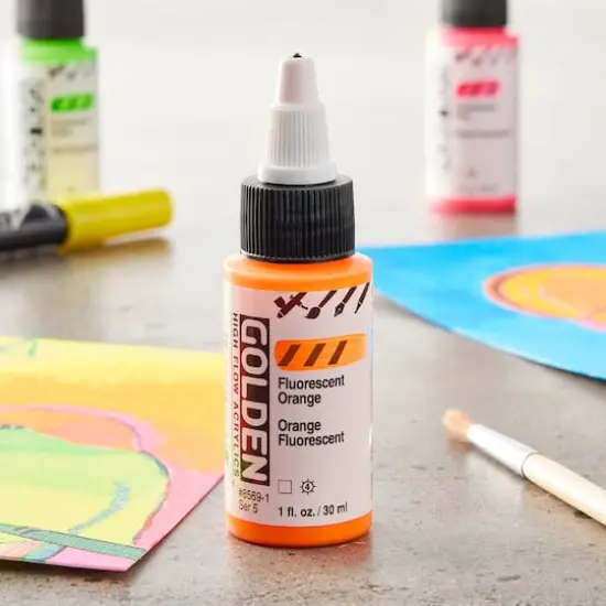 Golden&reg; High Flow Acrylics, 1oz. Fluorescent Orange {3}