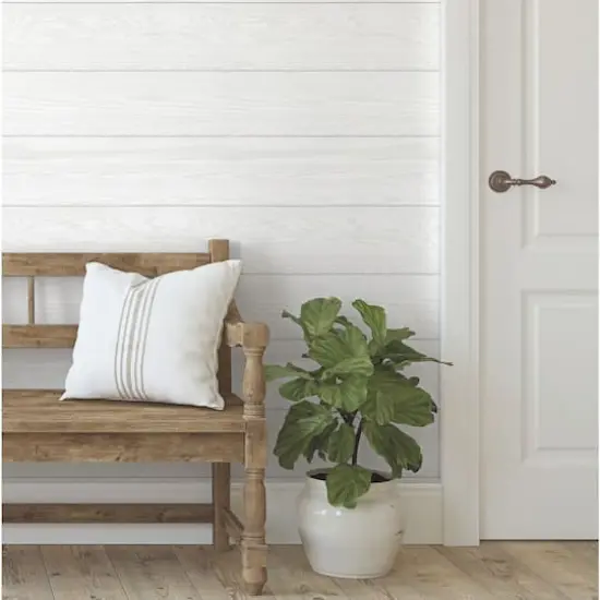 RoomMates Raised Shiplap Peel & Stick Wallpaper White {5}