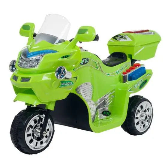 Toy Time Green Battery Powered Ride-On Motorcycle {1}