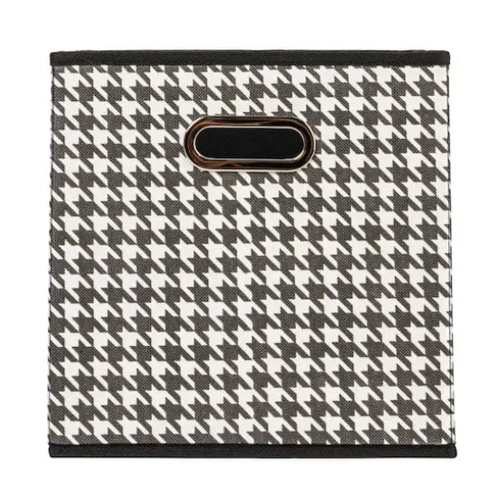 Household Essentials Square Storage Bin Houndstooth {4}
