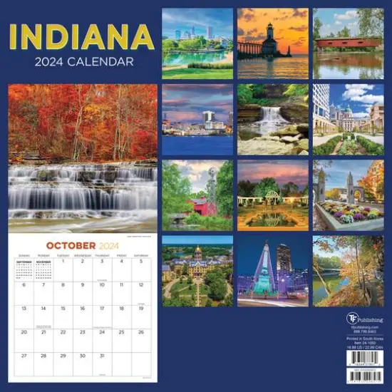 TF Publishing 2024 Indiana Wall Calendar {3}