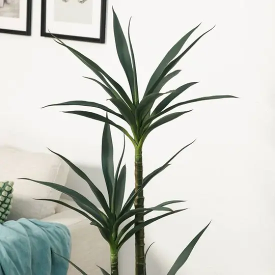 Glitzhome&reg; 4.25ft. Faux Tequila Plant in Pot {7}