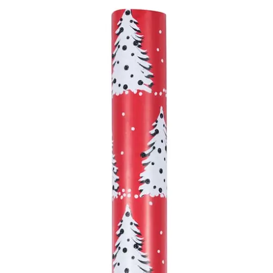 JAM Paper Painted Christmas Trees Gift Wrap {3}