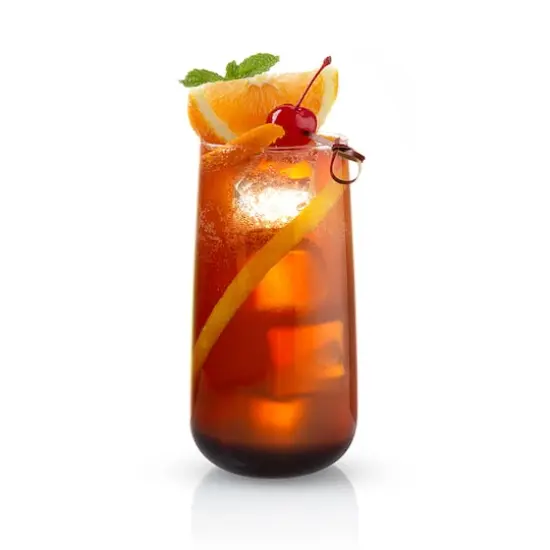 JoyJolt&reg; 18.2oz. Black Swan Highball Glasses, 4ct. {4}