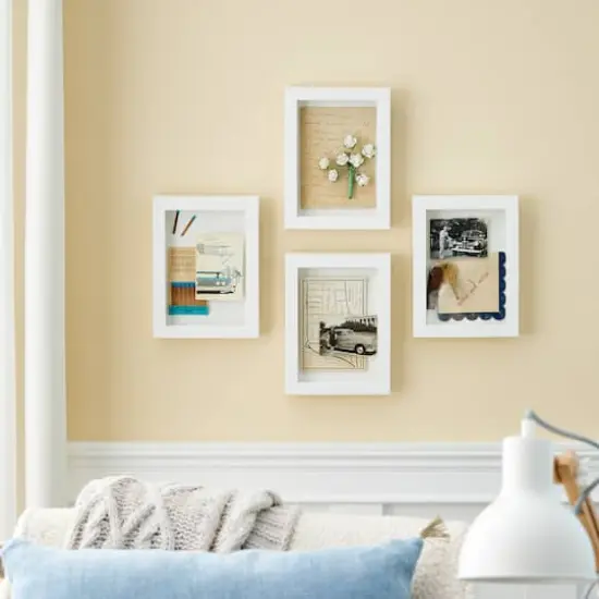 4 Pack 5" x 7" White Shadow Box by Studio D&eacute;cor&reg; {3}