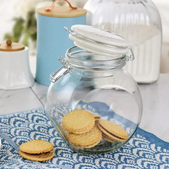 Gibson Home&reg; 1.9qt. Glass Canister with Ceramic Lid {3}