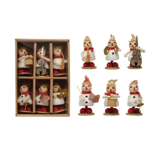 Hello Honey&reg; 4" Vintage Reproduction Marching Band Figurine Set with Instruments & Glitter {1}