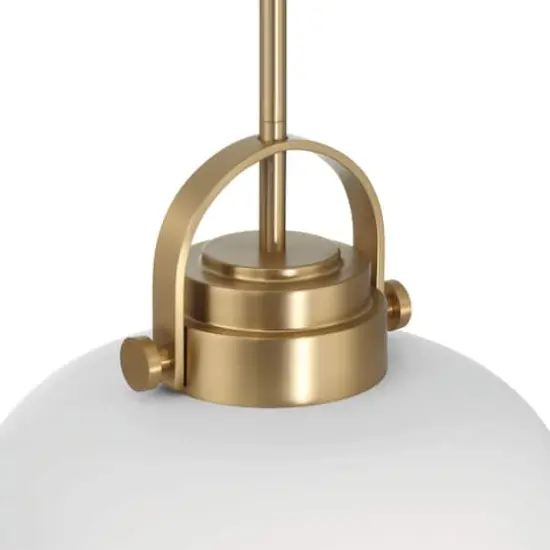 Hello Honey&reg; Arte White & Gold Industrial Metal 2-Tone Ceiling Light {5}