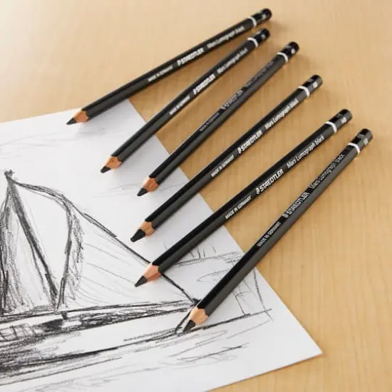 Staedtler&reg; Mars&reg; Lumograph&reg; Black Pencil Set {3}