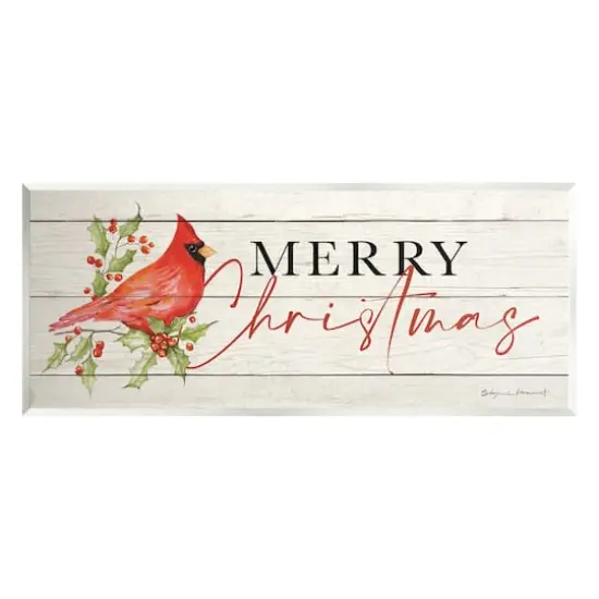 Stupell Industries Merry Christmas Cardinal Wall Plaque Art {1}