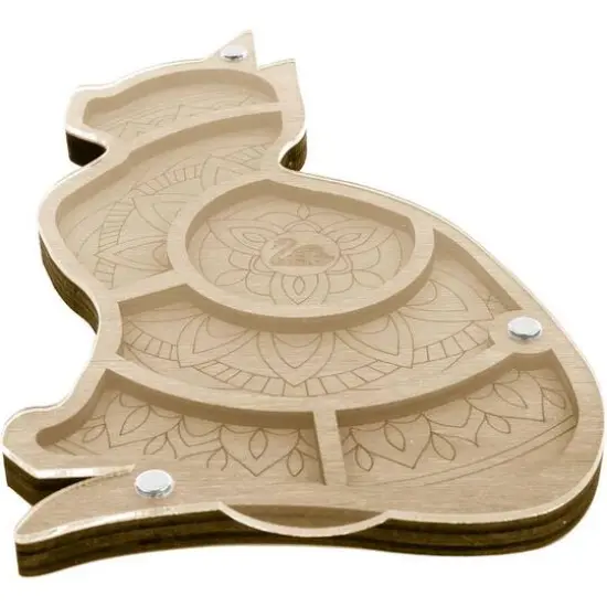 Wonderland Crafts 7" Cat Bead Organizer with Transparent Cover {3}