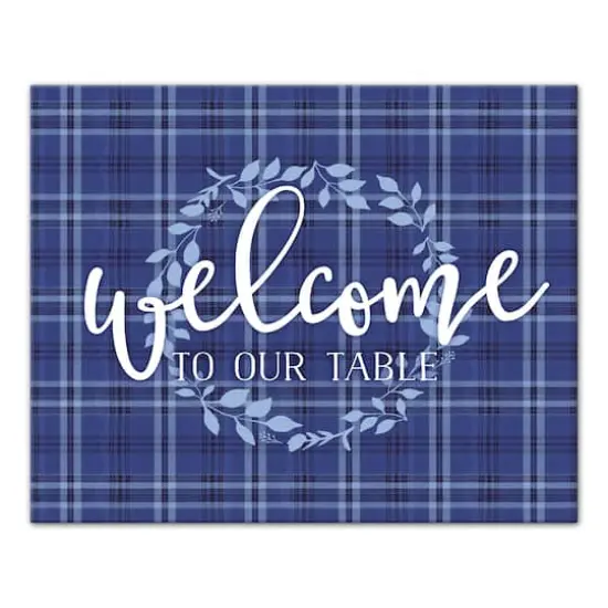 Welcome To Our Table Canvas Wall Art {1}