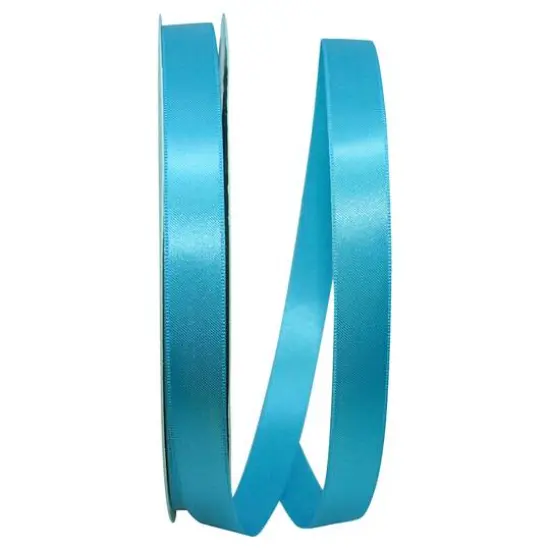 JAM Paper 5/8" x 100yd. Double Face Satin Allure Ribbon Turquoise {1}