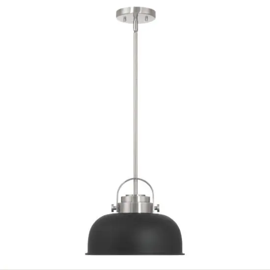 Hello Honey® Arte Black & Nickel Industrial Metal 2-Tone Ceiling Light {10}