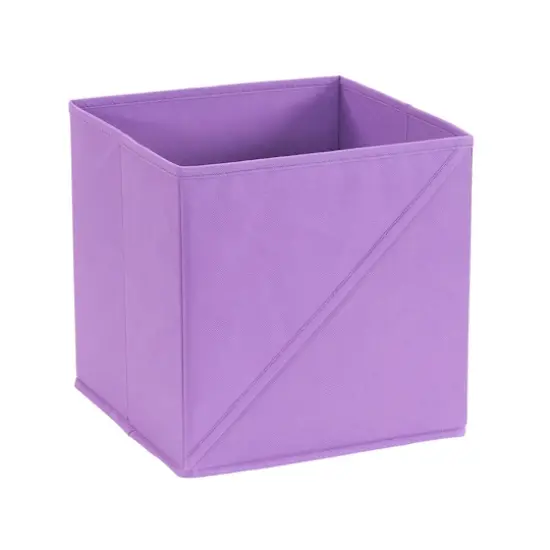 Household Essentials 11" Purple Storage Cubes with Diagonal Lip Handles, 6ct. {6}