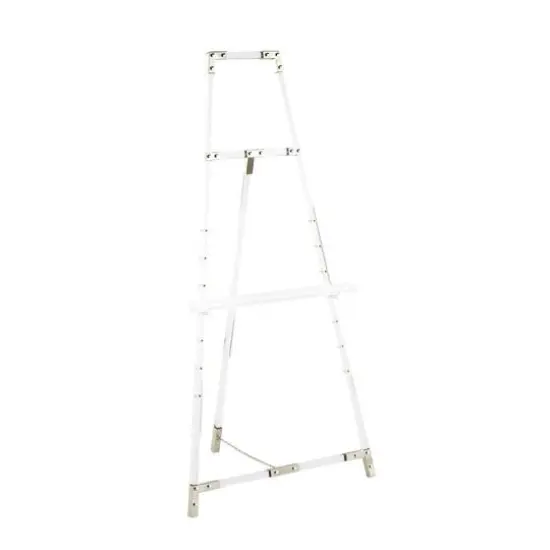 57" Clear Acrylic Plastic Adjustable 7-Tier Display Easel with Silver Accents & Chain Support {7}