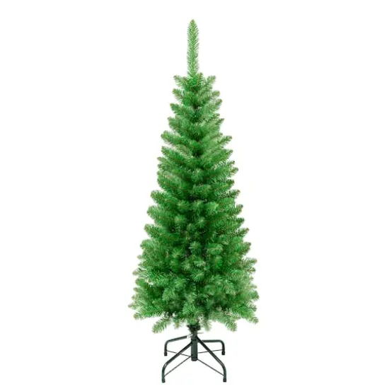 4.5 ft. Unlit Rowan Pencil Slim Artificial Christmas Tree {1}