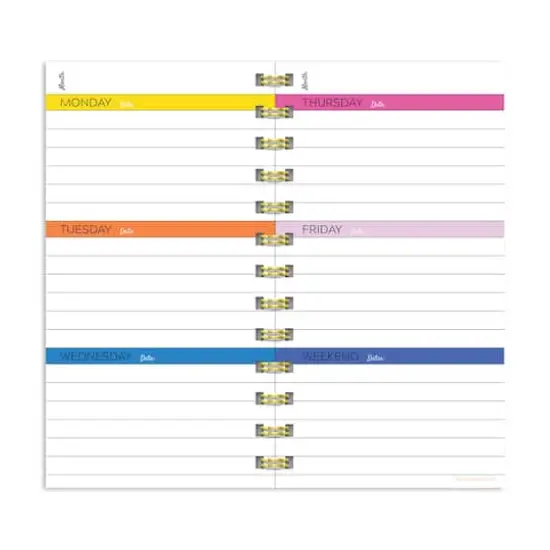 TF Publishing Pocket Pink Stripe Undated Weekly Spiral Planner {3}