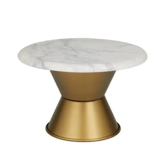 White Glam Cake Stand, 10" x 10" x 6" {1}