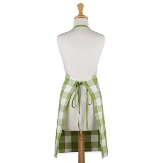 DII&reg; Buffalo Check Chef Apron Antique Green {7}