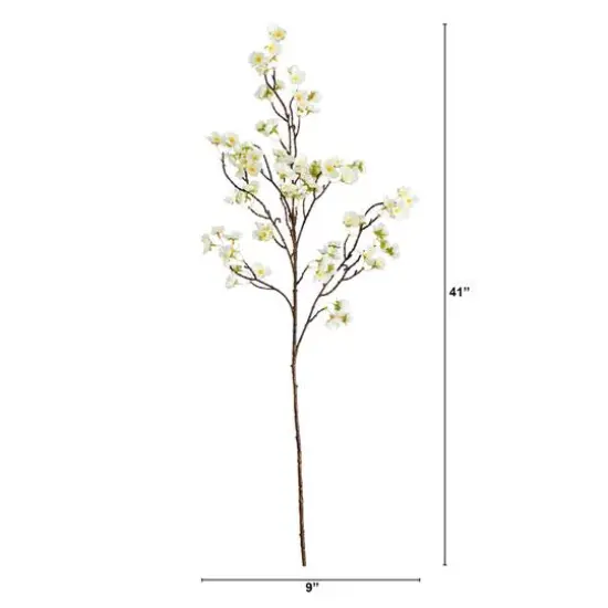 41" White Cherry Blossom Flower Stems, 3ct. {9}