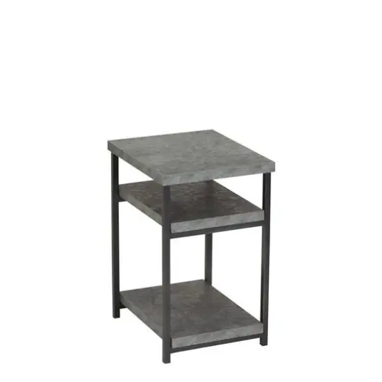 Household Essentials Jamestown 2-Shelf End Table Gray {9}